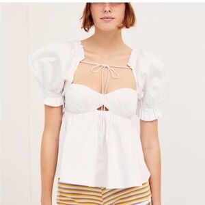 FOR LOVE & LEMONS  Sierra Puff Sleeve Top Size XS‎